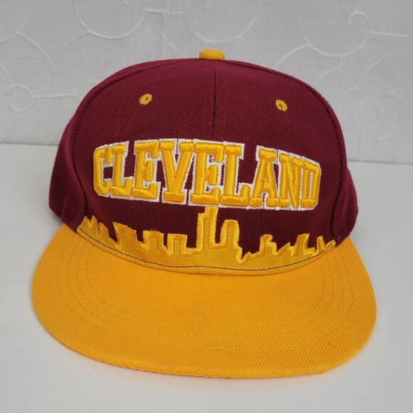 Cleveland Statement Adjustable Hat Cap Red and Yellow - Picture 1 of 7
